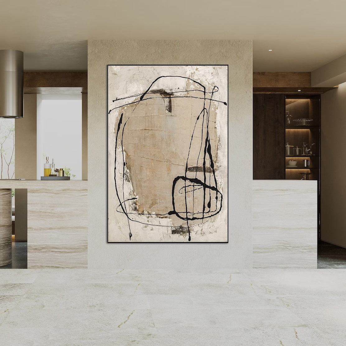 Wabi Sabi Art Abstract Wall Art #AB006