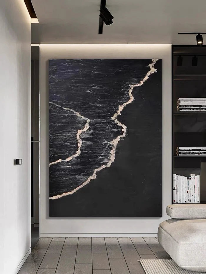 Ocean And Sky Plaster Textured Wall Art #OS012