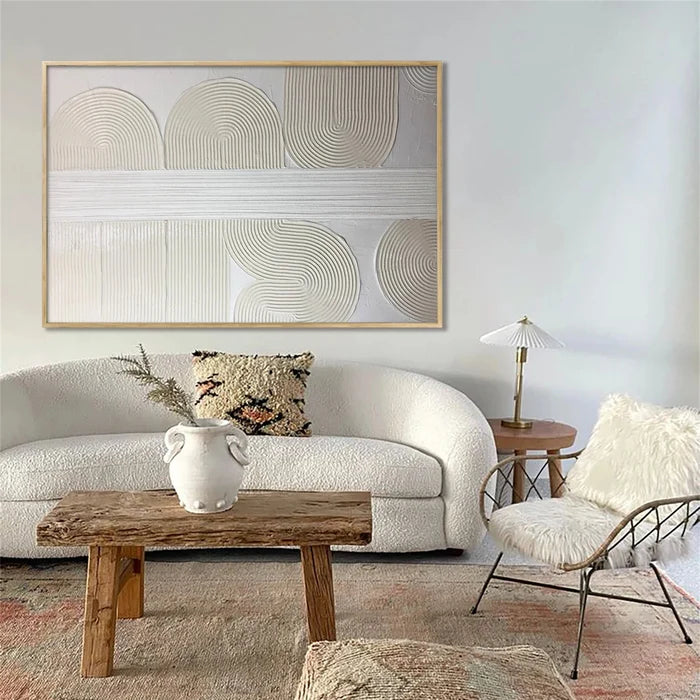 Wabi Sabi Art Minimalist Art Painting With Plaster Texture #BM021