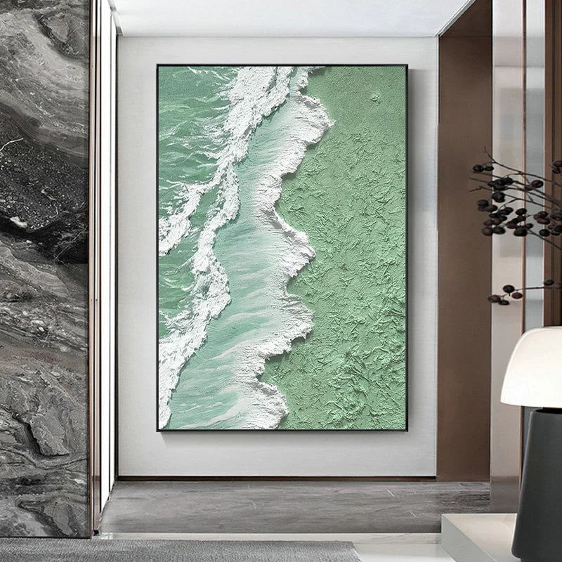 Ocean And Sky Plaster Textured Wall Art #OS004