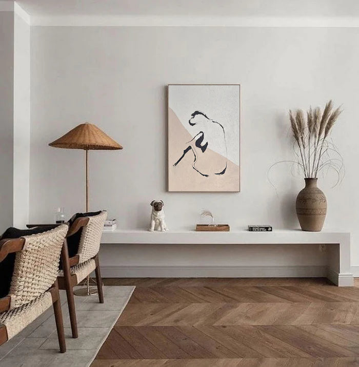 Wabi Sabi Art Plaster Wall Art Abstract Tranquility Art Painting #AB029