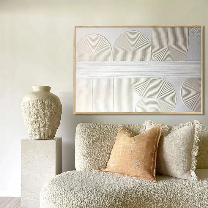 Wabi Sabi Art Minimalist Art Painting With Plaster Texture #BM021