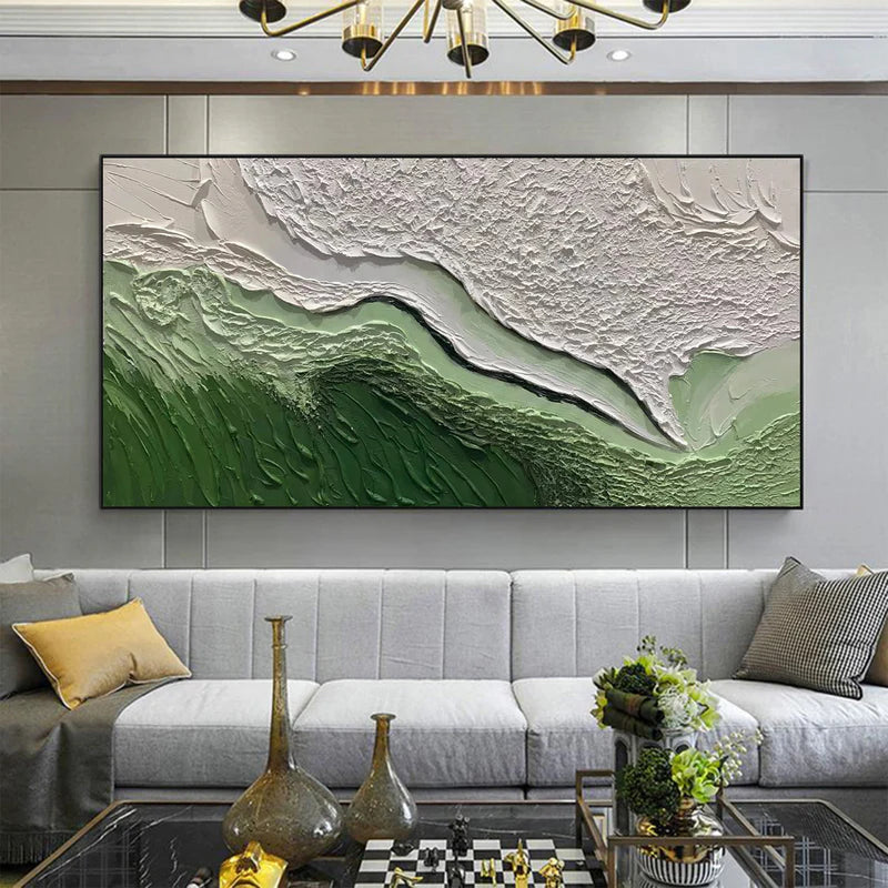 Ocean And Sky Plaster Textured Wall Art #OS020