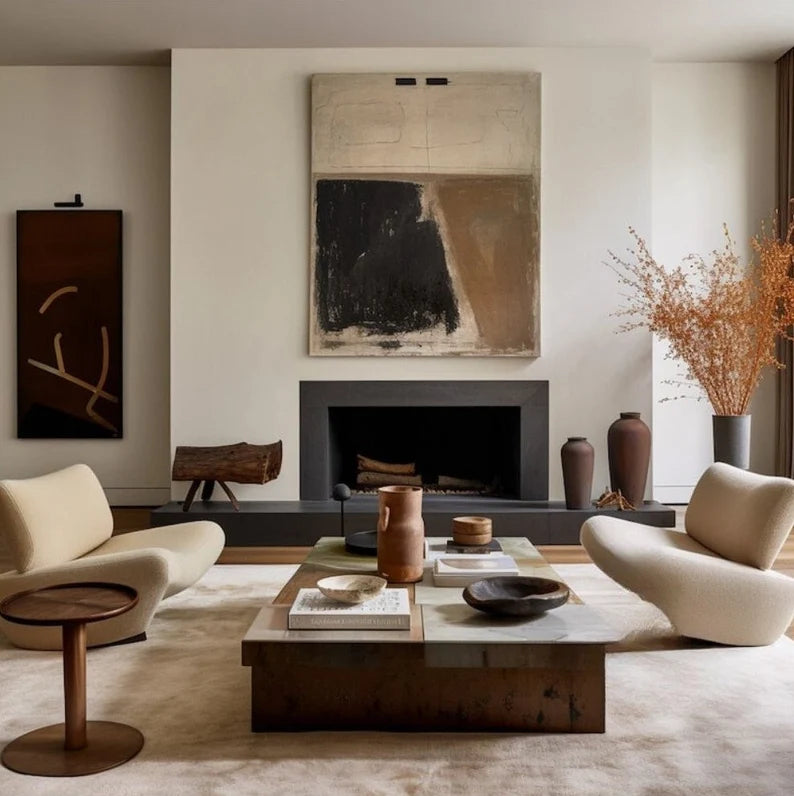 Wabi Sabi Art Abstract Tranquility Art Painting #AB020