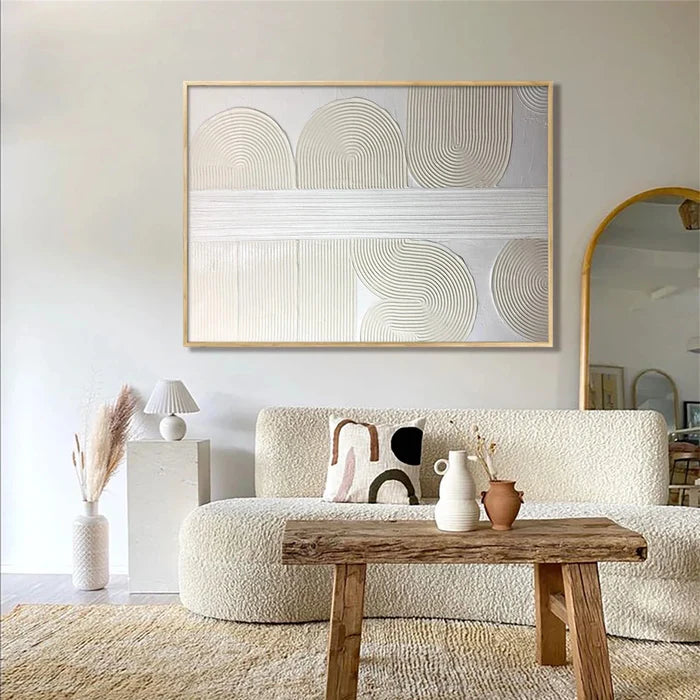 Wabi Sabi Art Minimalist Art Painting With Plaster Texture #BM021