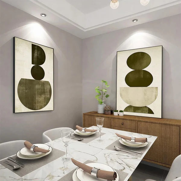 Wabi Sabi Art Abstract Tranquility Wall Art Set of 2 #AB071