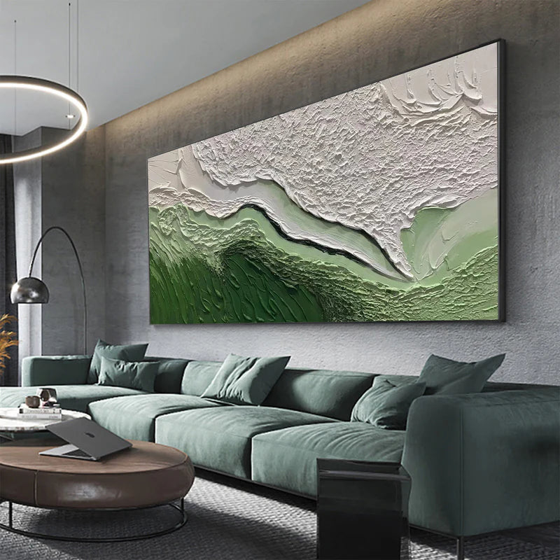 Ocean And Sky Plaster Textured Wall Art #OS020