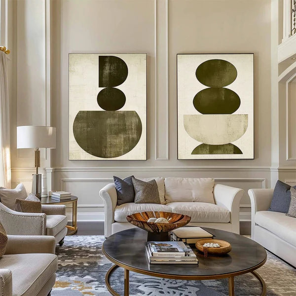 Wabi Sabi Art Abstract Tranquility Wall Art Set of 2 #AB071