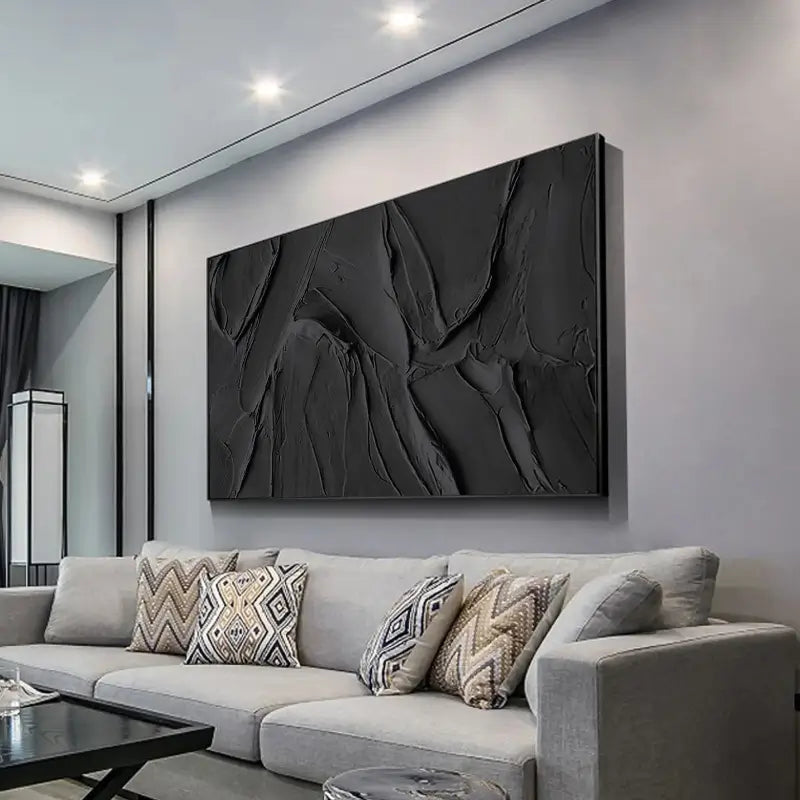 Plaster Wall Art Black Minimalist #BM009