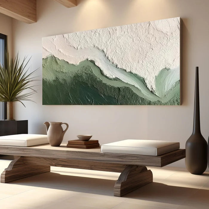 Ocean And Sky Plaster Textured Wall Art #OS013