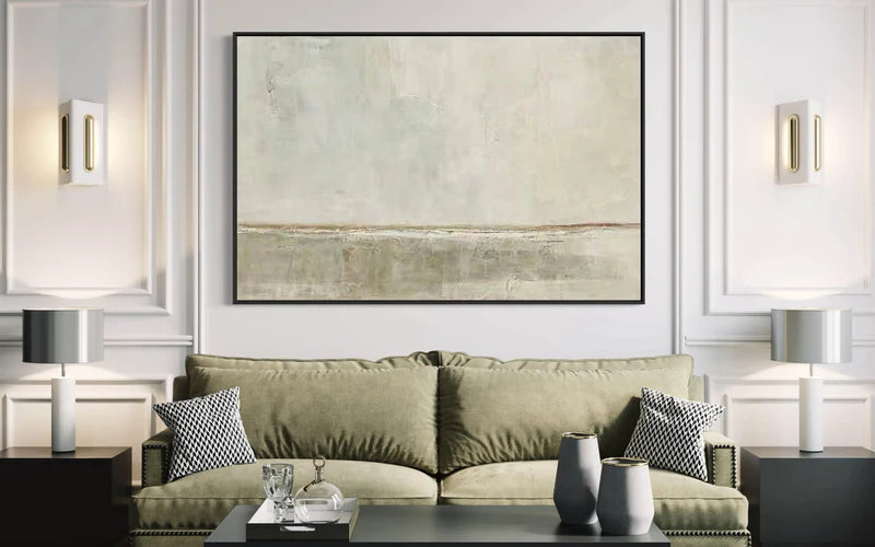 Wabi Sabi Art White Minimalist #WM025