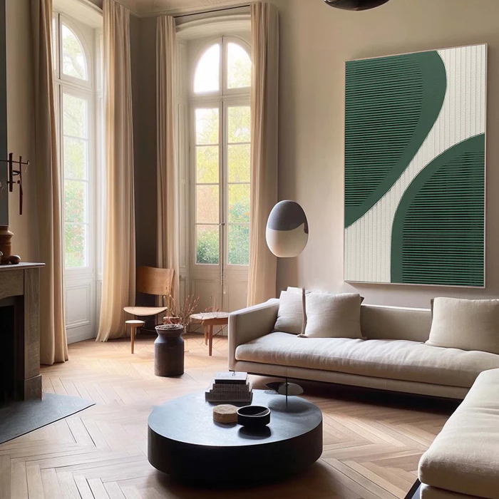 Wabi Sabi Art Black White Textured Minimalist Wall Art #BW007