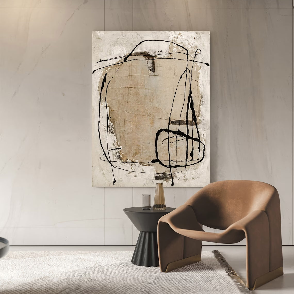 Wabi Sabi Art Abstract Wall Art #AB006