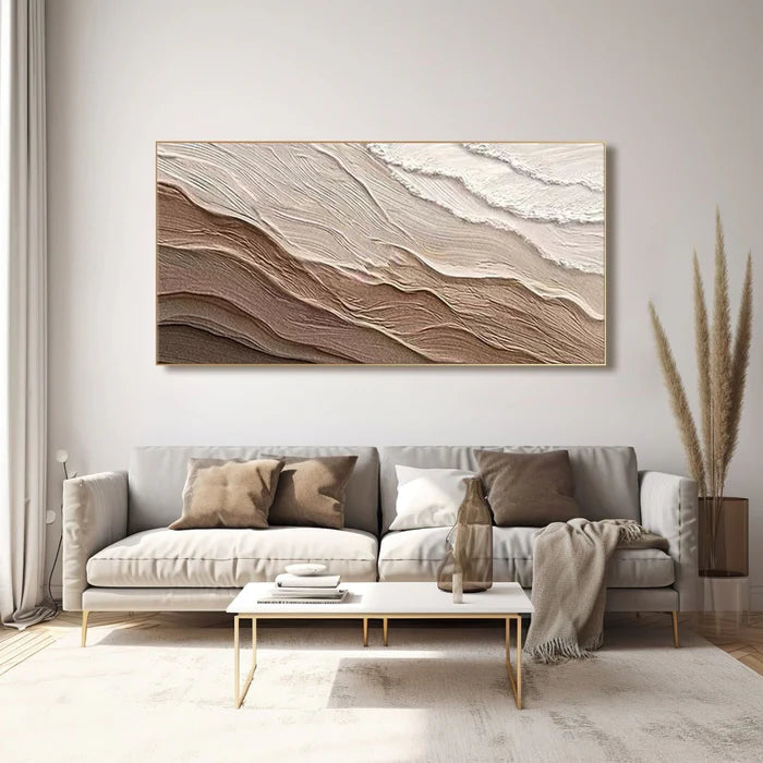 Ocean And Sky Plaster Textured Wall Art #OS015