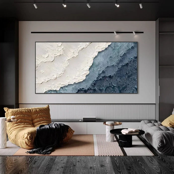 Ocean And Sky Plaster Textured Wall Art #OS016