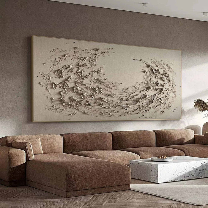 Ocean And Sky Plaster Textured Wall Art #OS011