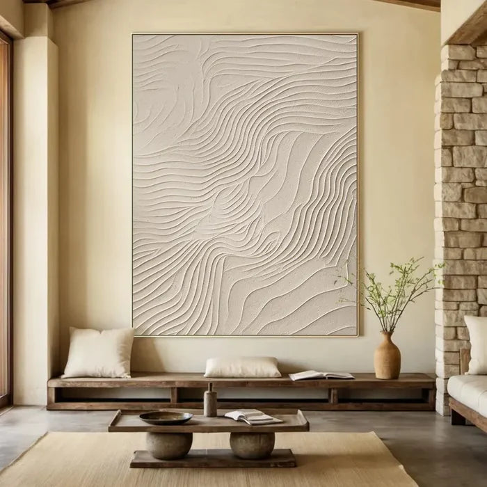 Brown & Beige Abstract Tranquility Art Painting #AB058