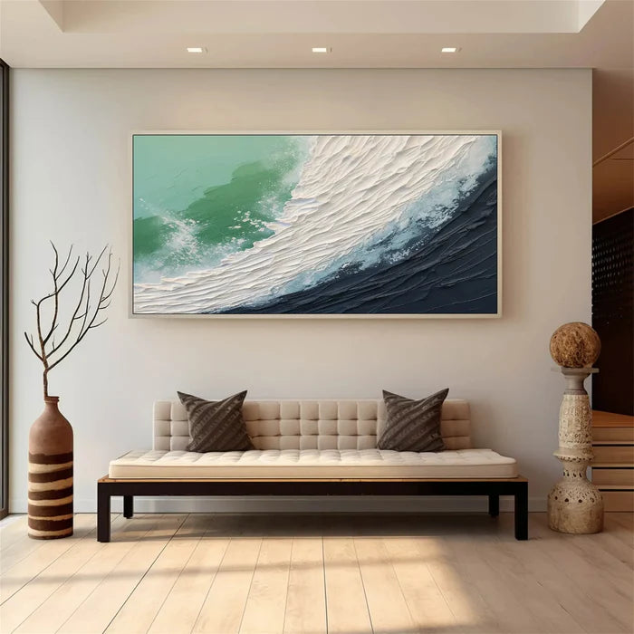 Ocean And Sky Plaster Textured Wall Art #OS048