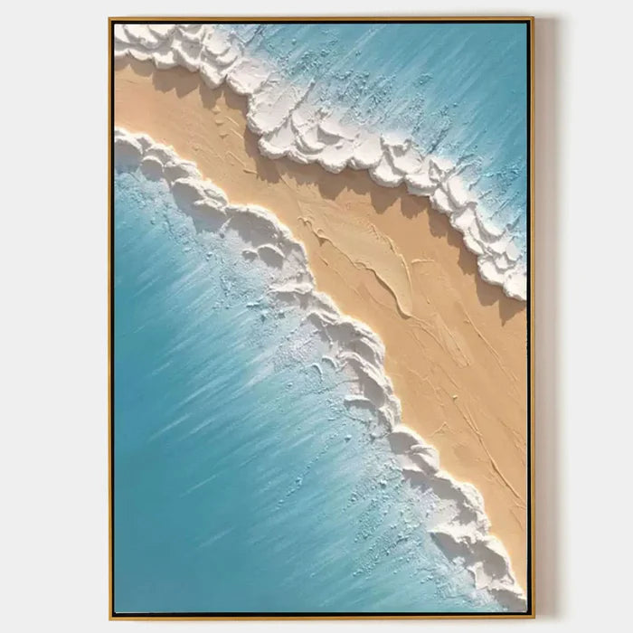 Ocean And Sky Plaster Textured Wall Art #OS037