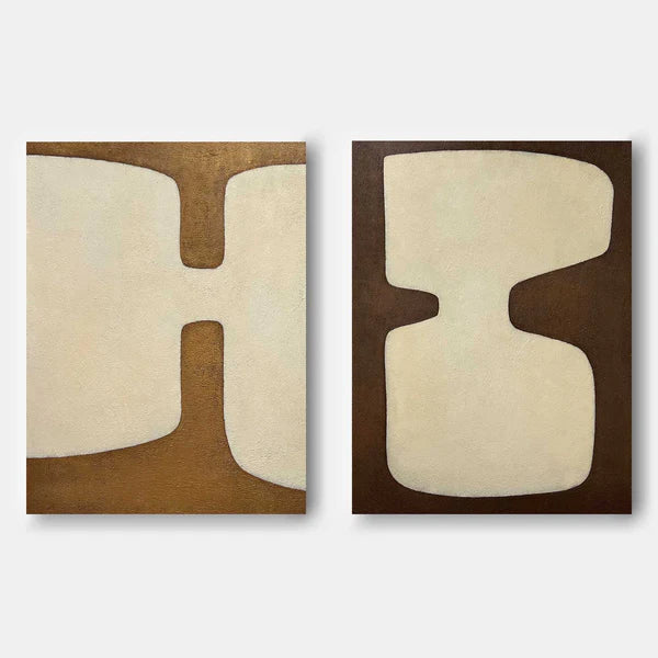 Wabi Sabi Abstract Wall Art Set of 2 #WS041