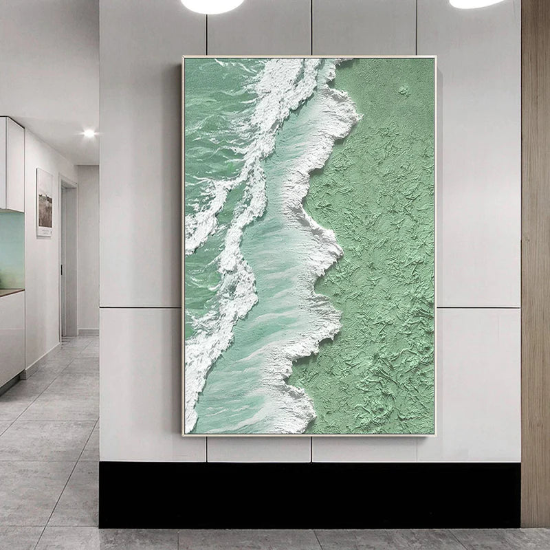 Ocean And Sky Plaster Textured Wall Art #OS004