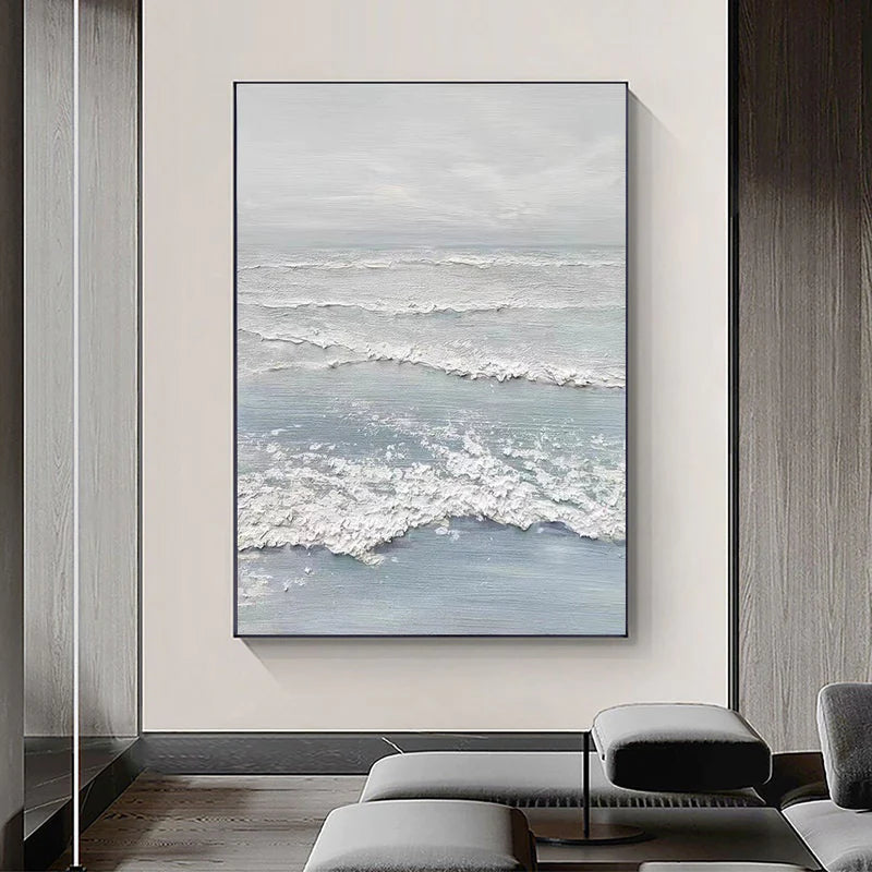 Ocean And Sky Plaster Textured Wall Art #OS005