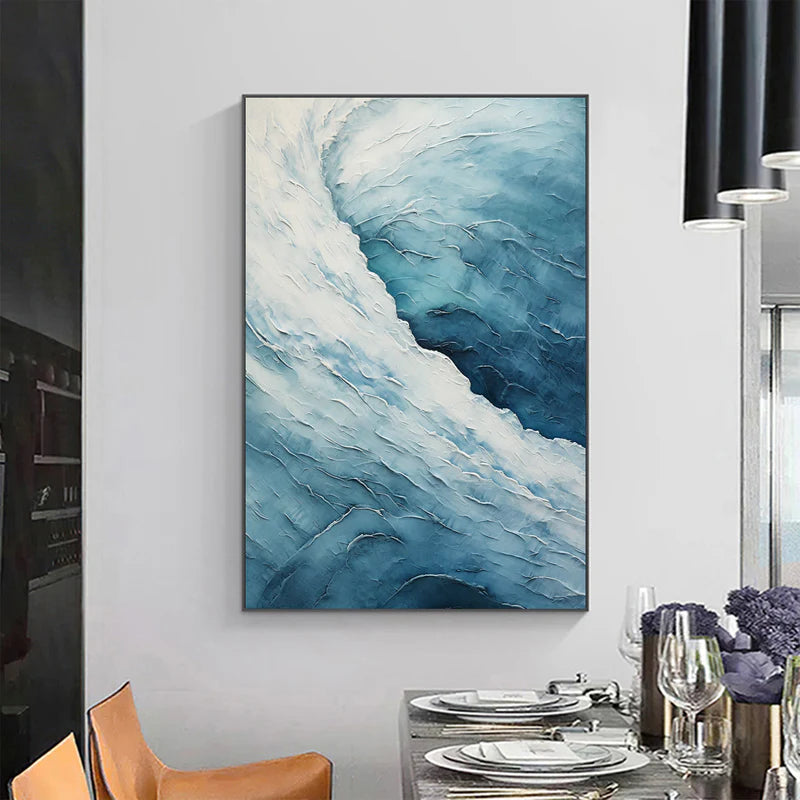 Ocean And Sky Plaster Textured Wall Art #OS019