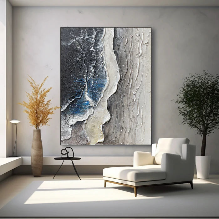 Ocean And Sky Plaster Textured Wall Art #OS014