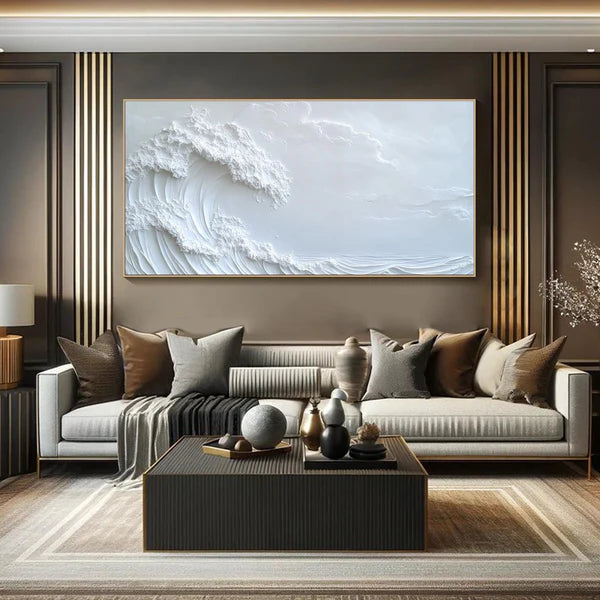 Ocean And Sky Plaster Textured Wall Art #OS045