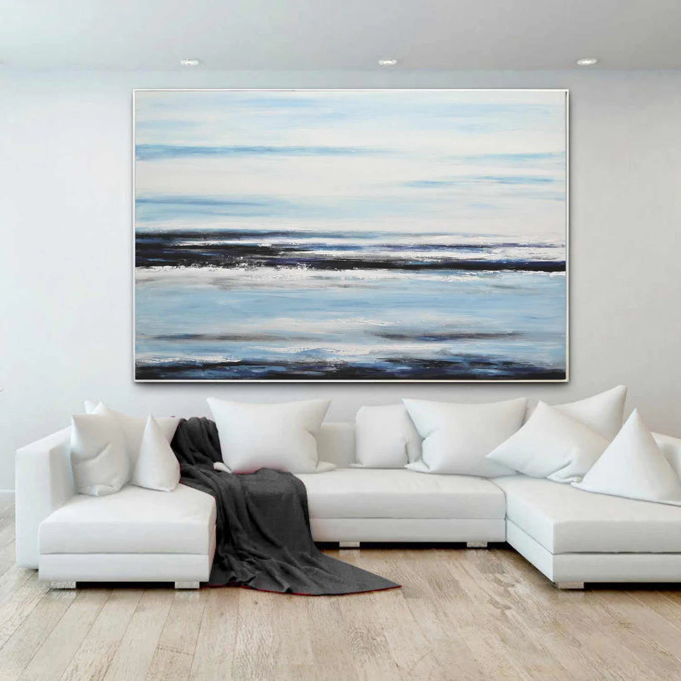 Ocean And Sky Plaster Textured Wall Art #OS024