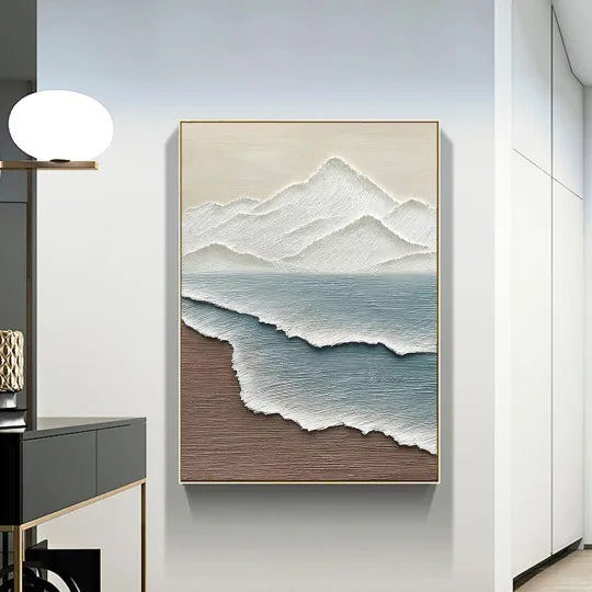 Ocean And Sky Plaster Textured Wall Art #OS034