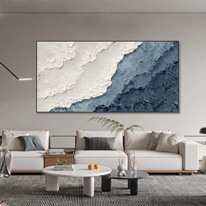 Ocean And Sky Plaster Textured Wall Art #OS016