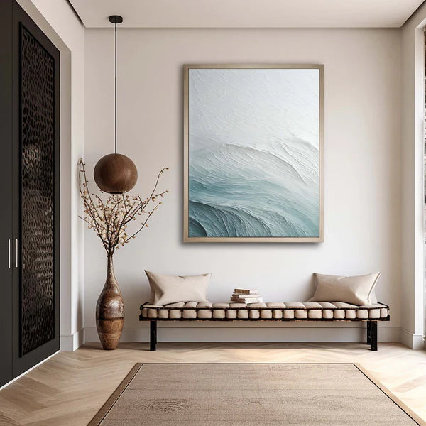 Ocean And Sky Plaster Textured Wall Art #OS007