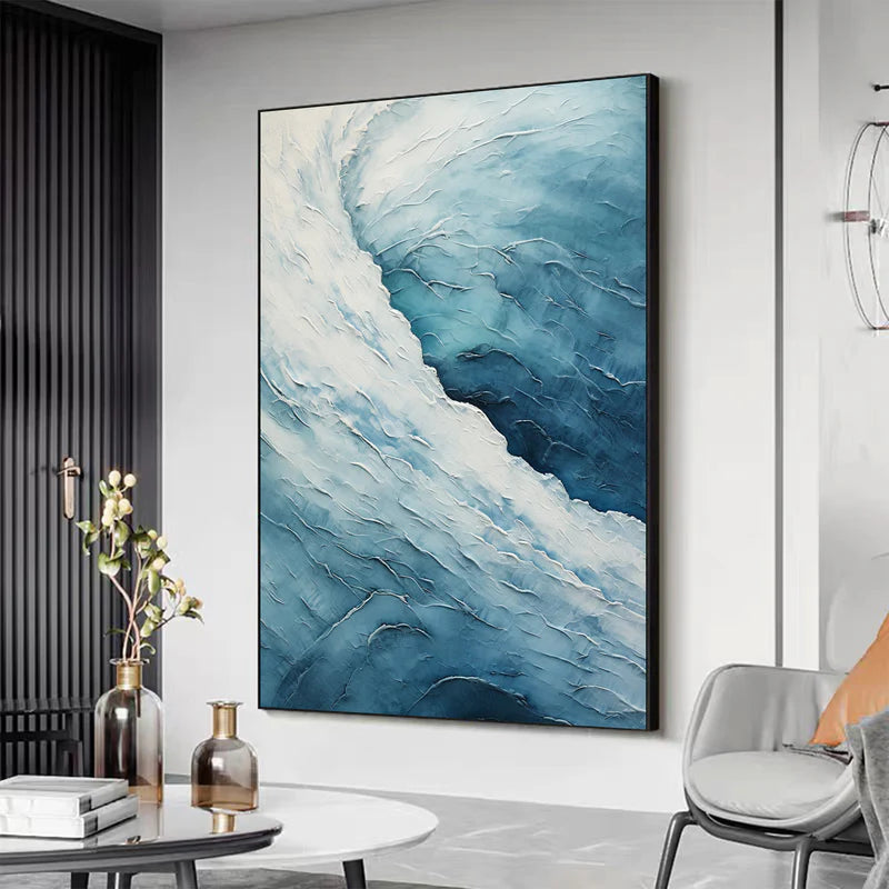 Ocean And Sky Plaster Textured Wall Art #OS019