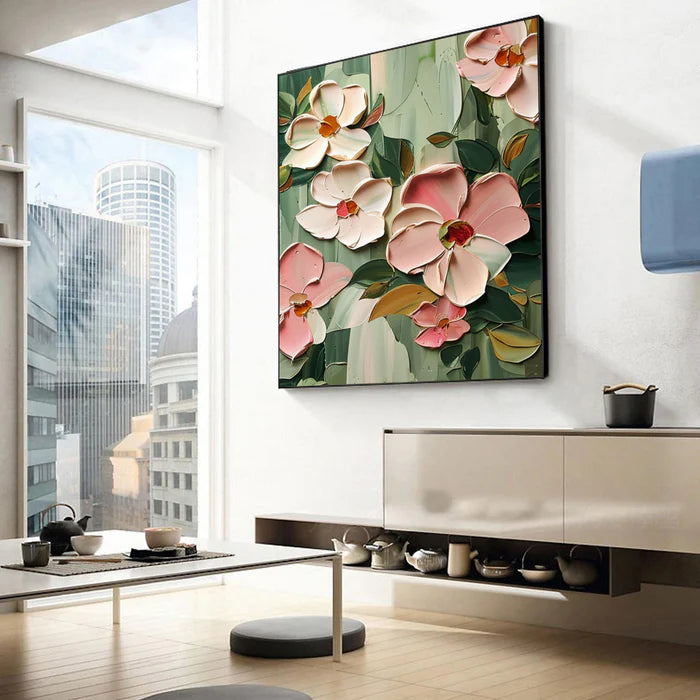 Colorful Flower And Tree Wall Art #FT021