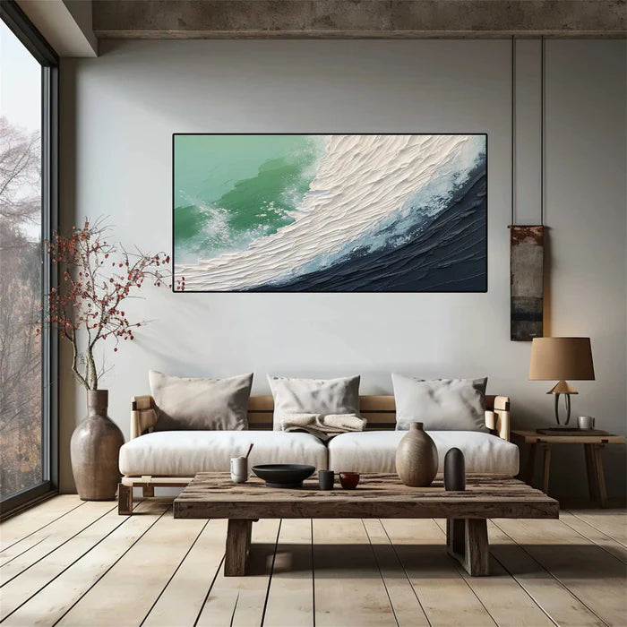 Ocean And Sky Plaster Textured Wall Art #OS048