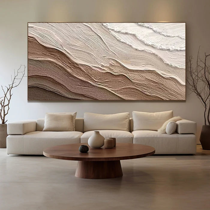 Ocean And Sky Plaster Textured Wall Art #OS015