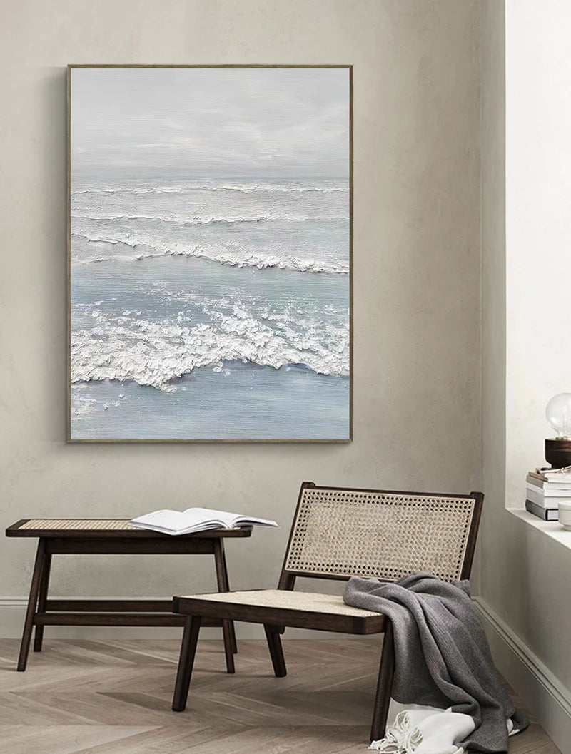 Ocean And Sky Plaster Textured Wall Art #OS005