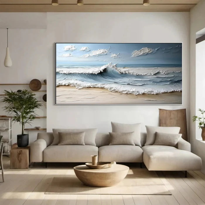 Ocean And Sky Plaster Textured Wall Art #OS038