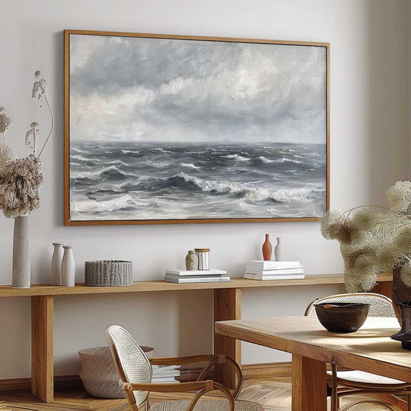 Ocean And Sky Plaster Textured Wall Art #OS050