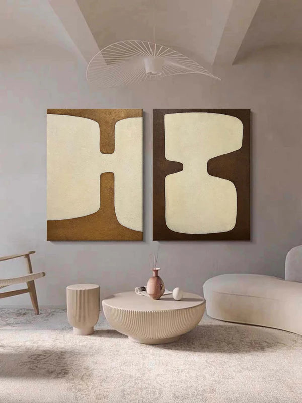 Wabi Sabi Abstract Wall Art Set of 2 #WS041