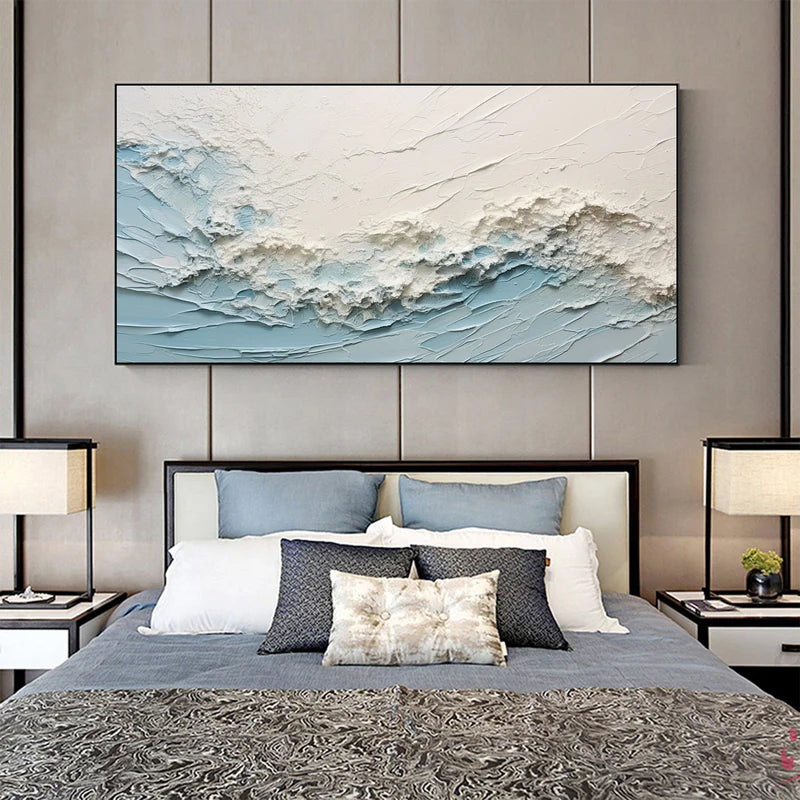 Ocean And Sky Plaster Textured Wall Art #OS030