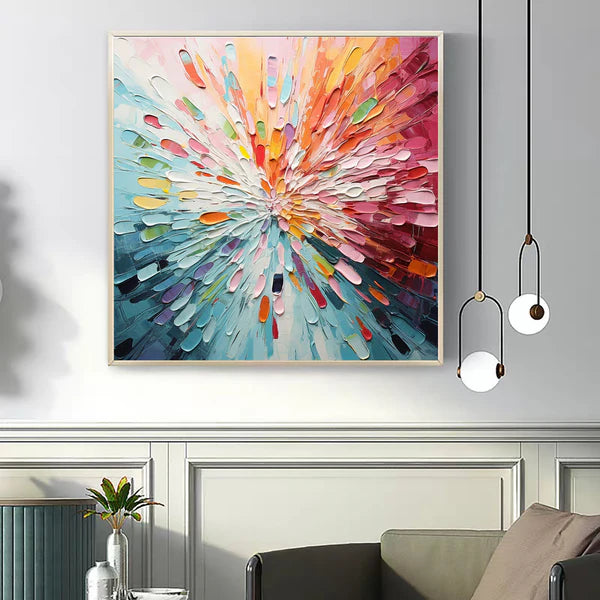 Colorful Flower And Tree Wall Art #FT016