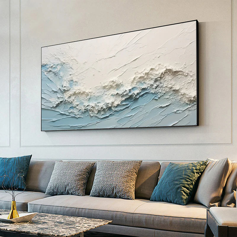 Ocean And Sky Plaster Textured Wall Art #OS030