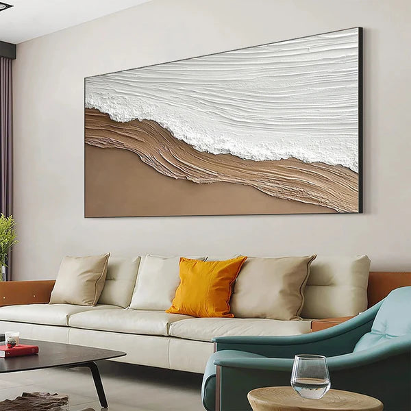 Ocean And Sky Plaster Textured Wall Art #OS039