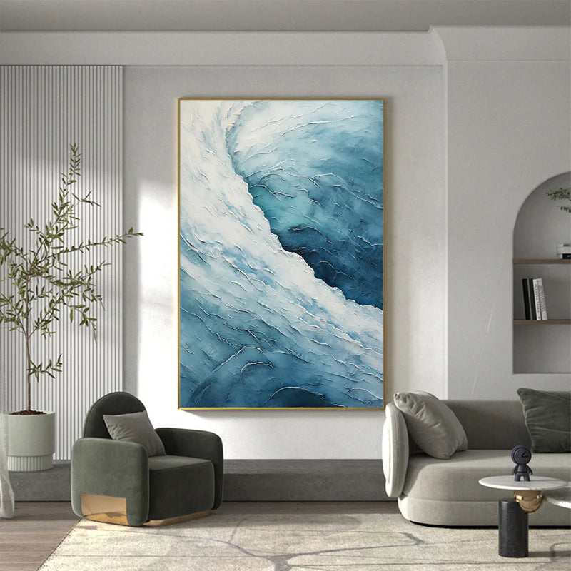 Ocean And Sky Plaster Textured Wall Art #OS019