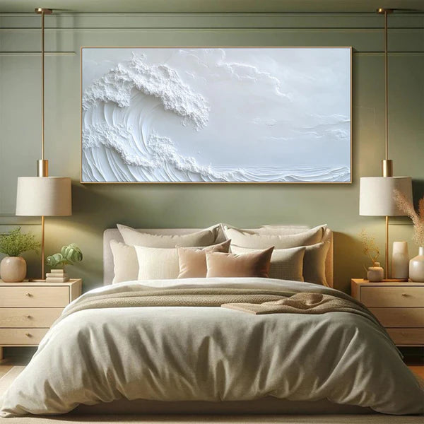 Ocean And Sky Plaster Textured Wall Art #OS045