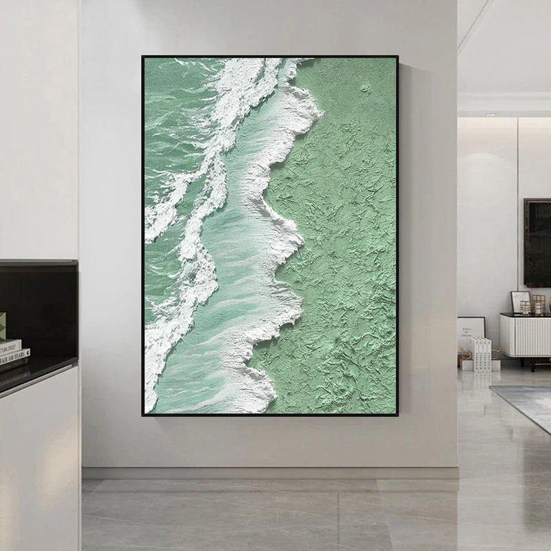 Ocean And Sky Plaster Textured Wall Art #OS004