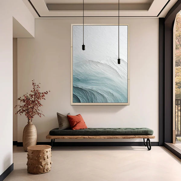 Ocean And Sky Plaster Textured Wall Art #OS007