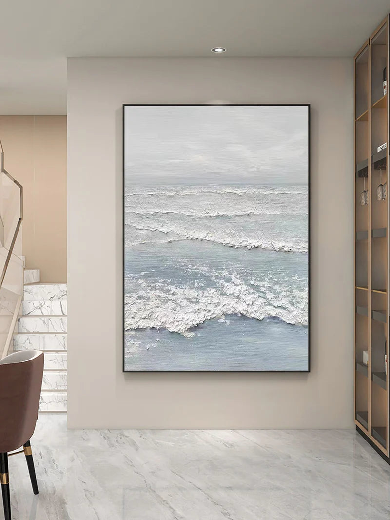 Ocean And Sky Plaster Textured Wall Art #OS005